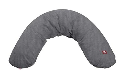 RED CASTLE, Coussin d'Allaitement/Grossesse, Oreiller de Grossesse/Maternité, Multifonctions, Convient pour Dormir/Allaiter, Soutien, Détente et Confort Optimal, Fleur de Coton, Big Flopsy, Gris