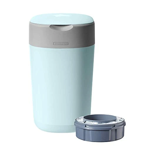 Tommee Tippee Windeleimer Twist & Click Sangenic Tec, Geruchsdichtes Windelentsorgungssystem, Inklusive 1x Nachfüllkassette, Blau