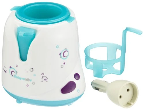 Babymoov A002004 - Dampf-Flaschenwärmer für Heim und Auto, blau/ lila