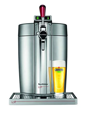 Krups VB700E00 Beertender Loft Edition Bierzapfgerät, Silber/Chrom