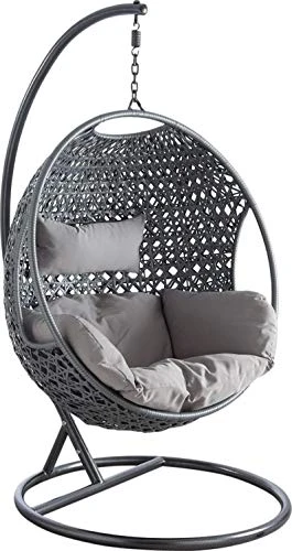 Aubry Gaspard Hollywoodschaukel auf Fuß aus Polyresin und Stahl 107 x 66 cm