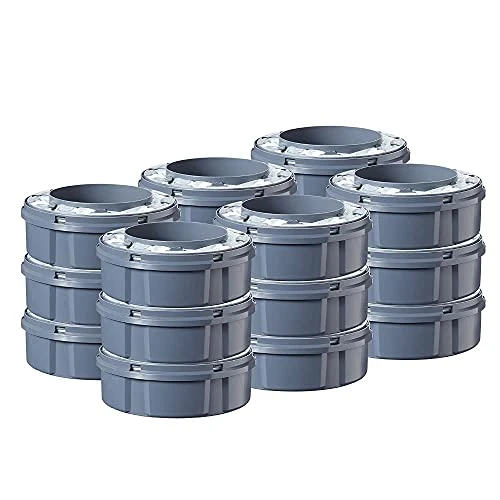 Tommee Tippee Nachfüllkassetten für Twist & Click Advanced Windelentsorgungssystem mit nachhaltig gewonnener, antibakterieller GREENFILM-Folie, 18er-Pack