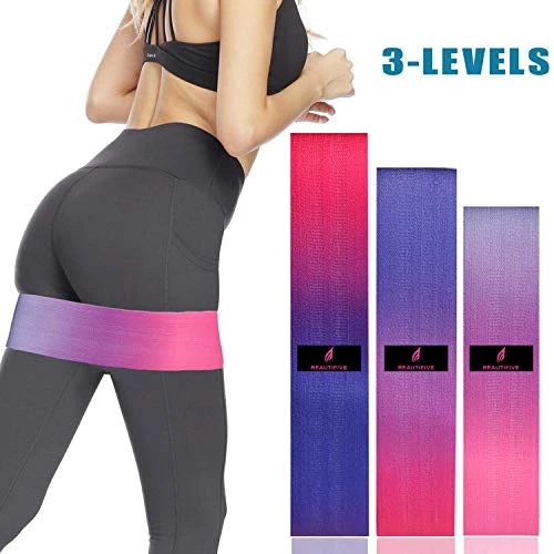 Beautifive Resistance Hip Bands 3er Pack, Fitnessbänder Gymnastikband Set, Loop Fitness Bänder Training, Bestes Widerstandsbänder Krafttraining, Trainingsband für Booty, Beine, Po & Hüften