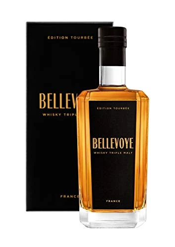 Bellevoye Noir 43% vol Triple Malt Tourbé Grand Whisky aus Frankreich (1 x 700ml)