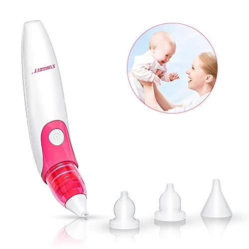 Nasensauger SUMGOTT Baby Nasal Aspirator - Nasenreiniger mit USB Aufladen / 3 Saugstärken / 4 Tipps für Säugling und Kleinkind Nasenschleimentferner