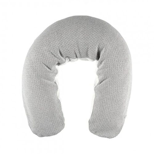 Noukies - Noukies - coussin d'allaitement tricoloudoux gris clair Bb17206.39