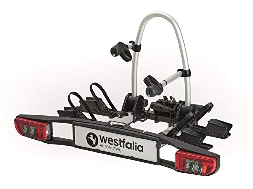 Westfalia BC 350036600001 60 Fahrradträger für die Anhängerkupplung - Zusammenklappbarer Kupplungsträger für 2 Fahrräder - E-Bike geeigneter Universal-Radträger mit 60 kg Zuladung