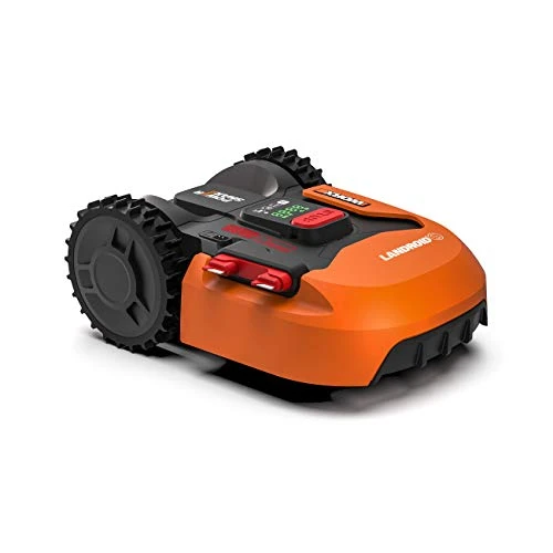 Worx Landroid S WR130E Mähroboter/Akkurasenmäher für kleine Gärten bis 300 qm/Selbstfahrender Rasenmäher für einen sauberen Rasenschnitt