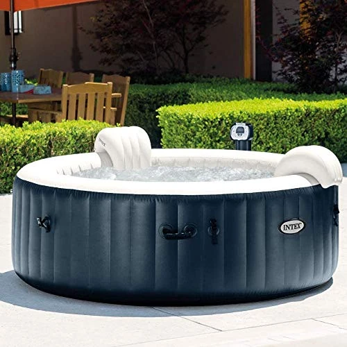 INTEX PureSpa Bubbles & LED navy blue 4-Sitzer 196x71cm