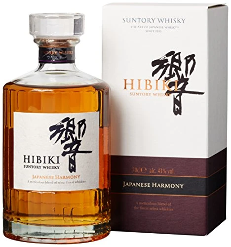 Suntory Whisky Hibiki Japanese Harmony, mit Geschenkverpackung, sanfter langanhaltender Nachgeschmack, 43% Vol, 1 x 0,7l