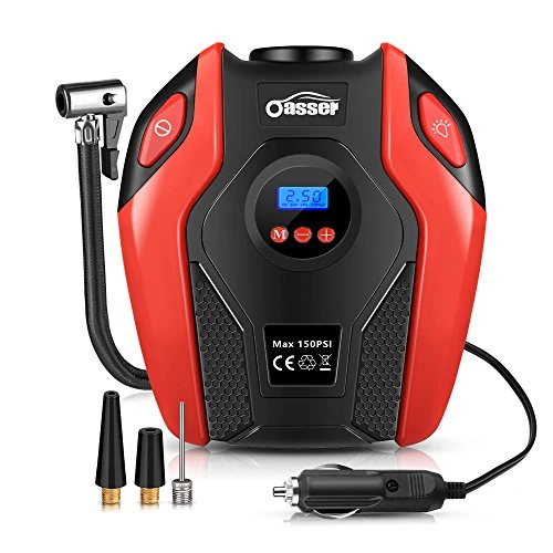 Oasser Auto-Luftpumpe Reifen Inflator Kompressor Digital Portable mit LCD Bildschirm 12V DC 150PSI