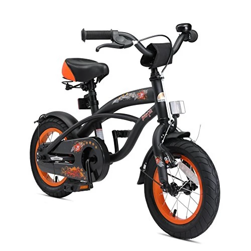 BIKESTAR Kinderfahrrad für Jungen ab 3-4 Jahre | 12 Zoll Kinderrad Cruiser | Fahrrad für Kinder Schwarz (matt) | Risikofrei Testen