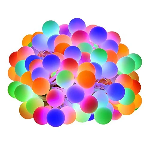 Lepro Lichterkette Kugeln Bunt 13M 100 LEDs, Partybeleuchtung Außen mit Stecker, 8 Modi und Merk Funktion, ideale Weihnachtsbeleuchtung für Innen Hochzeit Party Weihnachten Deko, Partylichterkette