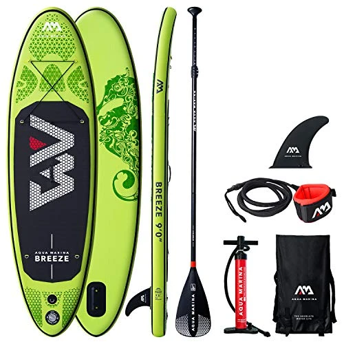 Happy Garden - aufblasbares Stand-Up-Paddle-Board Breeze, mit Hochdruck-Pumpe, Paddel und Aufbewahrungstasche