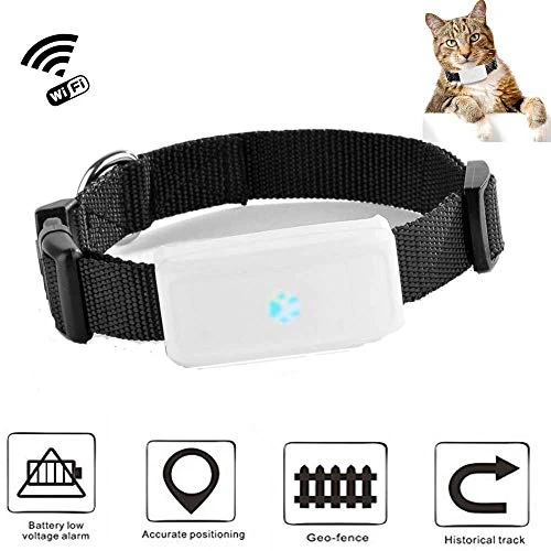 Winnes Mini Traceur GPS étanche, GPS Chien, Traceur GPS Chien Chat Animal Real Time Tracking & Activity Moniteur Tracker tk911
